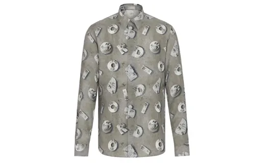 DIOR Arsham Lunar Relic Full Print Long Sleeve Shirt
