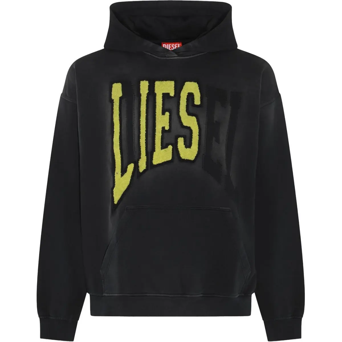 DIESEL Sweatshirts Men's Black Hooded Moderate Regular