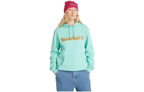 Timberland Sweatshirts Unisex Cyan Hooded Moderate Regular