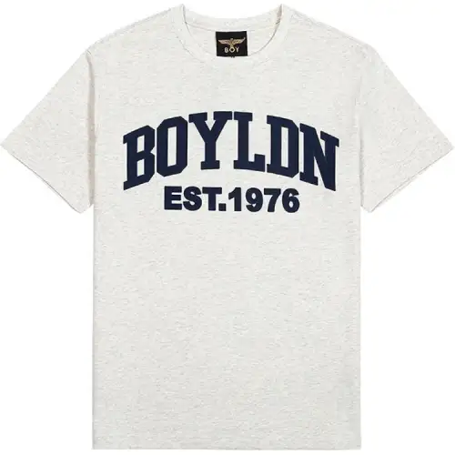Boy London T Shirts Unisex Gray Crew Neck Moderate Straight Fit