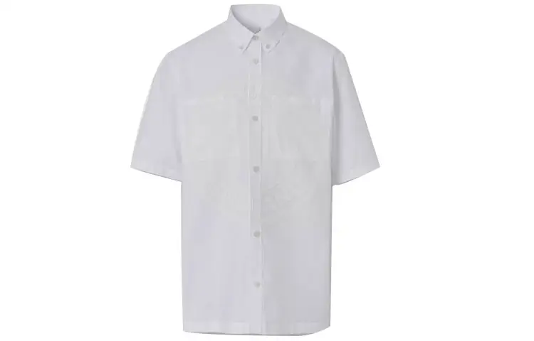 Burberry Shirts Men's White Lapel Moderate Shirt