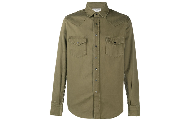 SAINT LAURENT Distressed Classic Western Shirt