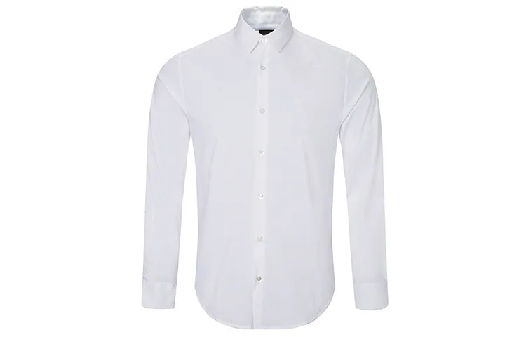 EMPORIO ARMANI Logo Embroidered Buttoned Shirt