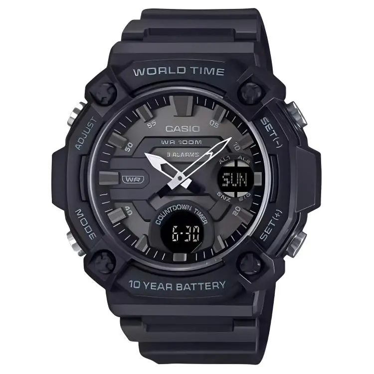 CASIO Standard Collection Quartz Movement Resin Strap Watch Men's Watches Gray Dial