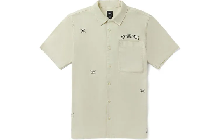 Vans Shirts Men's Ecru Lapel Moderate Workwear
