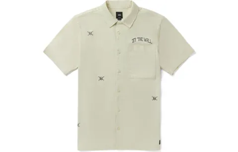 Vans Shirts Men's Ecru Lapel Moderate Workwear