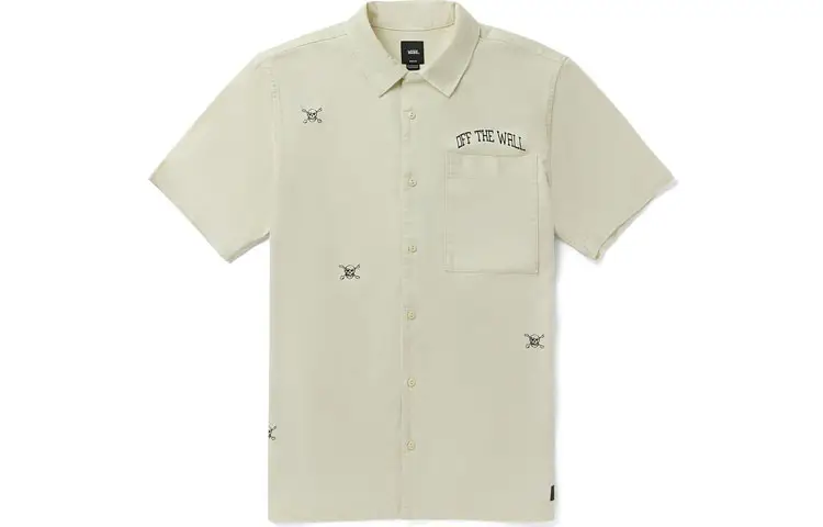 Vans Shirts Men's Ecru Lapel Moderate Workwear
