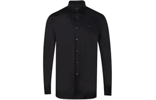 PRADA Shirts Men's Black Pointed Collar Moderate Other