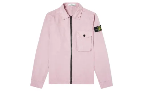 STONE ISLAND Shirts Men's Pink Pointed Collar Moderate Workwear
