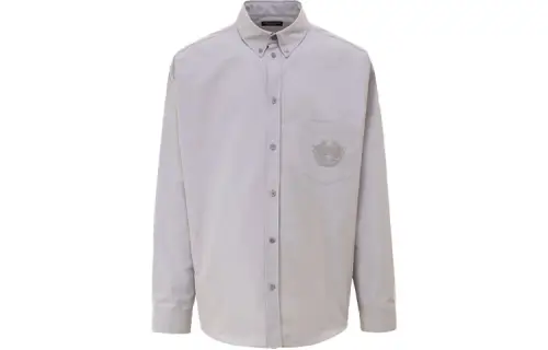 Balenciaga Shirts Men's Gray Lapel Moderate Other