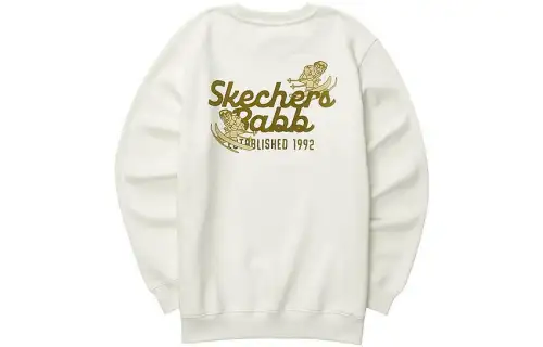 Skechers Sweatshirts Unisex Marshmallow White/0074 Crew Neck Moderate Regular