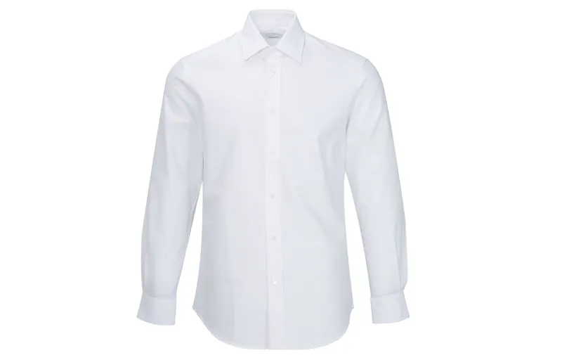 Burberry Shirts Men's White Polo Collar Moderate