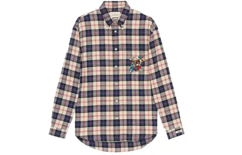GUCCI X Disney Shirts Men's Multicolor Lapel Moderate Shirt