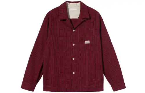 Stussy Shirts Unisex Red Lapel Moderate Shirt