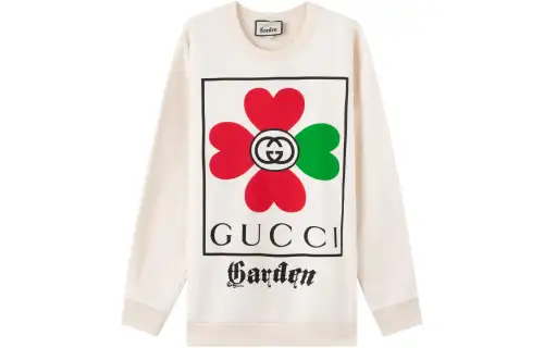 GUCCI Sweatshirts Unisex White Crew Neck Moderate Other