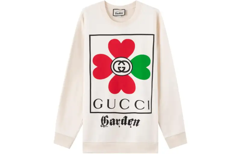 GUCCI Sweatshirts Unisex White Crew Neck Moderate Other