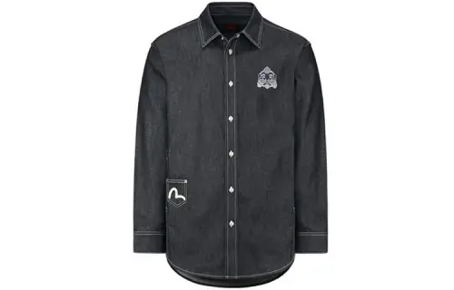 EVISU Shirts Men's Square Collar Moderate Other