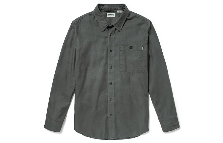 Timberland Shirts Men's Gray Polo Collar Moderate Shirt