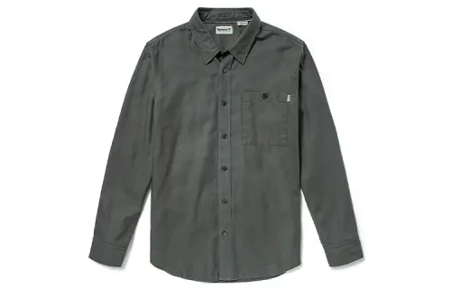 Timberland Shirts Men's Gray Polo Collar Moderate Shirt