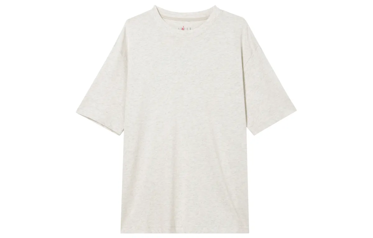 Jordan T-Shirts Men's White Crew Neck Moderate Straight Fit
