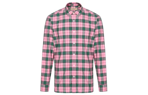 Burberry Shirts Men's Pink Pointed Collar Moderate Shirt