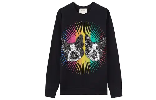 GUCCI Sweatshirts Unisex Black Crew Neck Moderate Regular