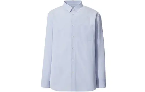 UNIQLO Jil Sander Shirts Men's Aqua Blue Square Collar Moderate Other