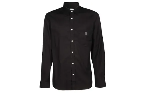 Burberry Shirts Men's Black Pointed Collar Moderate Other