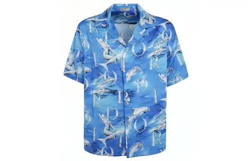 DIOR Dior Quarterly New Products Shirt Men's Blue