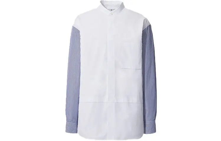 UNIQLO Jil Sander Shirts Men's White Stand Collar Moderate Other