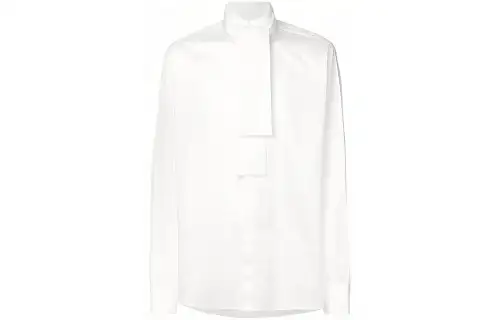 Burberry Shirts Men's White Stand Collar Moderate Shirt