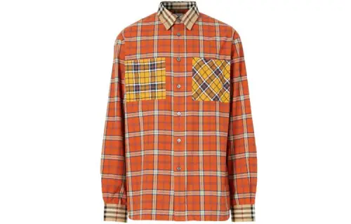 Burberry Shirts Men's Orange Moderate Shirt
