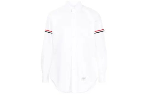 Thom Browne Rwb Striped Long-Sleeved Shirt