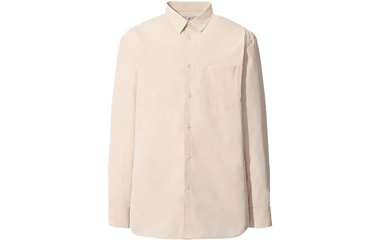 UNIQLO Jil Sander Shirts Men's Light Beige Pointed Collar Moderate Other