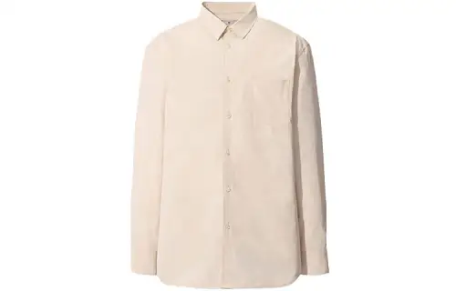 UNIQLO Jil Sander Shirts Men's Light Beige Pointed Collar Moderate Other