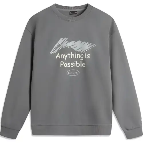 Li Ning Sports Life Collection Sweatshirt Men's Asphalt Gray