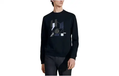 HERMES SS24 Sweatshirt Men's Marine Blue