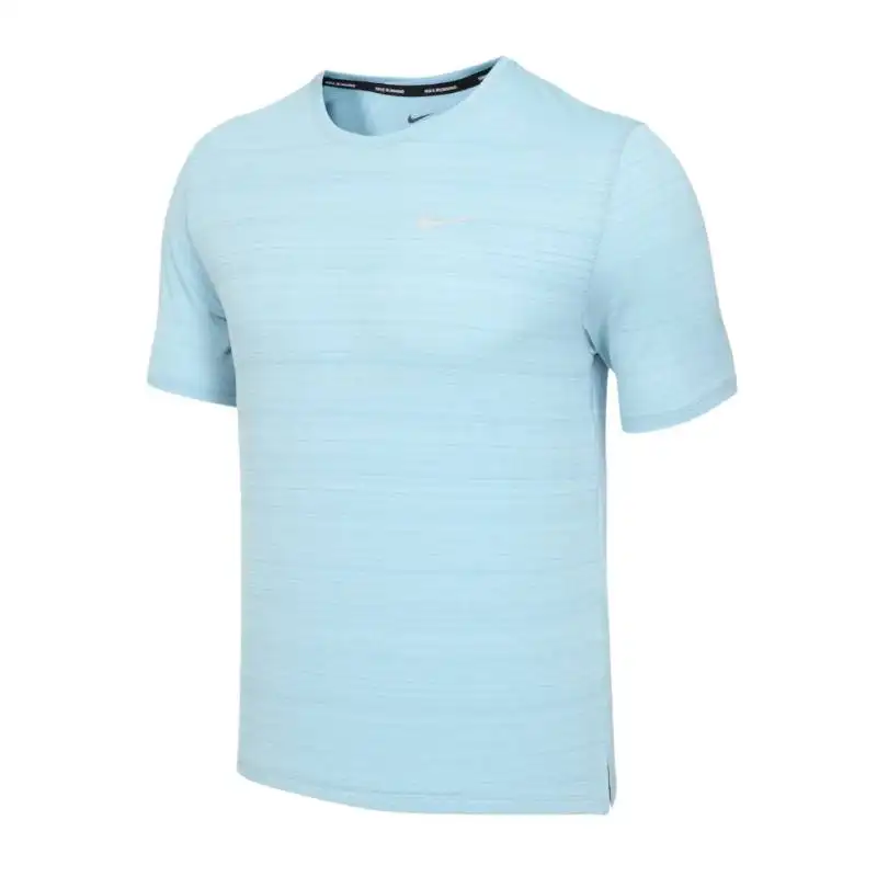 Nike T Shirts Men's Blue Crew Neck Moderate Straight Fit