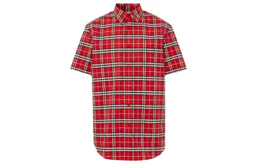 Burberry Shirts Men's Pepper Red Lapel Moderate Other
