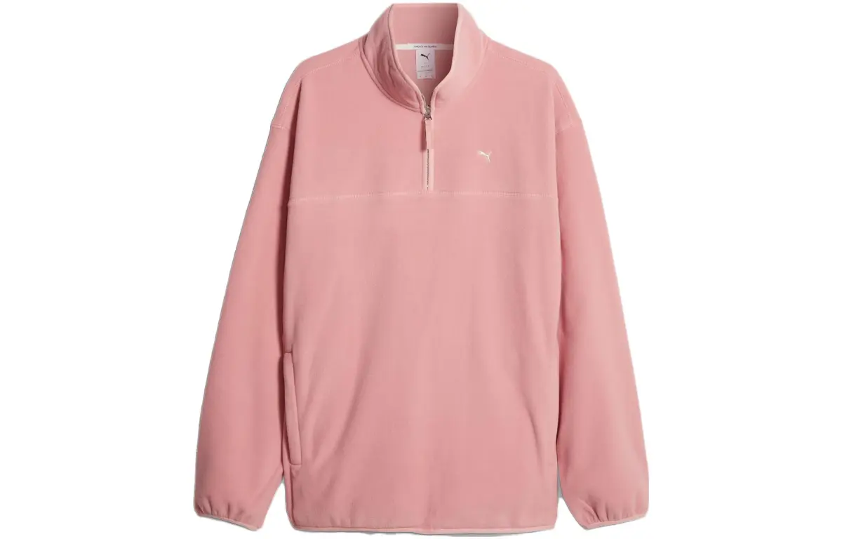 PUMA Sweatshirts Unisex Pink Stand Collar Moderate Other