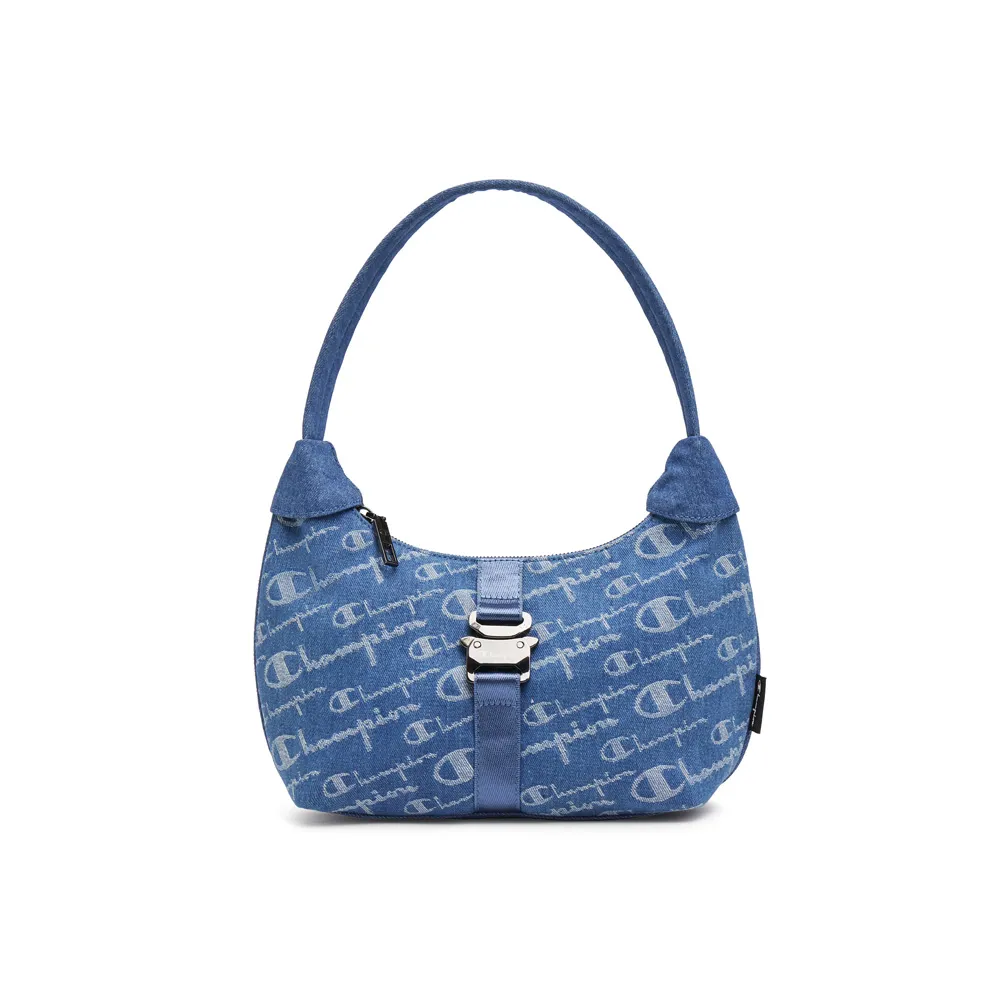 Champion Fabric Backpack Shoulder Bag Unisex Light Blue/Dark Blue Denim