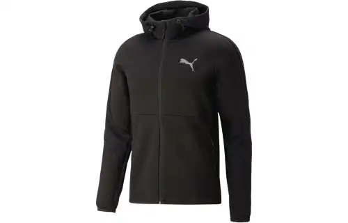 PUMA EVOSTRIPE Full Zip Hoodie Men Sweatshirt Men's Black