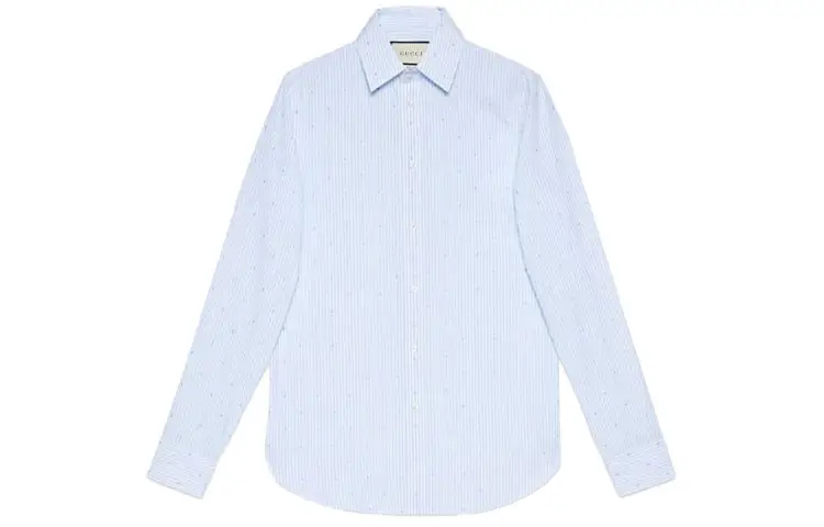 【Previous Season】G Square stripe fil coupé cotton shirt