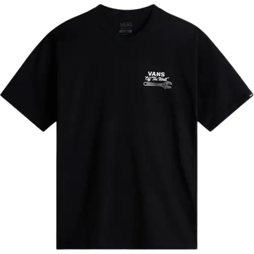 Vans Wrenched T Shirts Men's Black Crew Neck Moderate