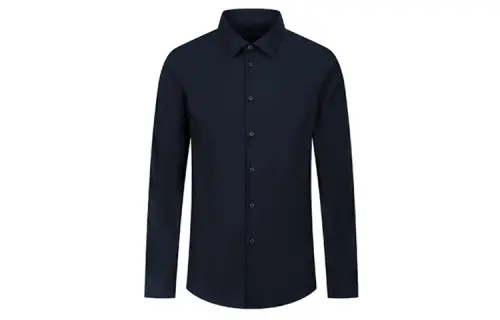 PRADA Shirts Men's Black Pointed Collar Moderate Shirt