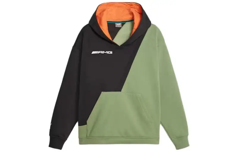 PUMA Mercedes Sweatshirts Men's Gray Green Hooded Moderate Other