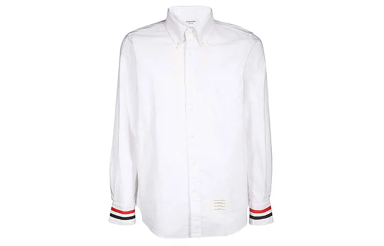 THOM BROWNE Grosgrain trim Long sleeve Shirt