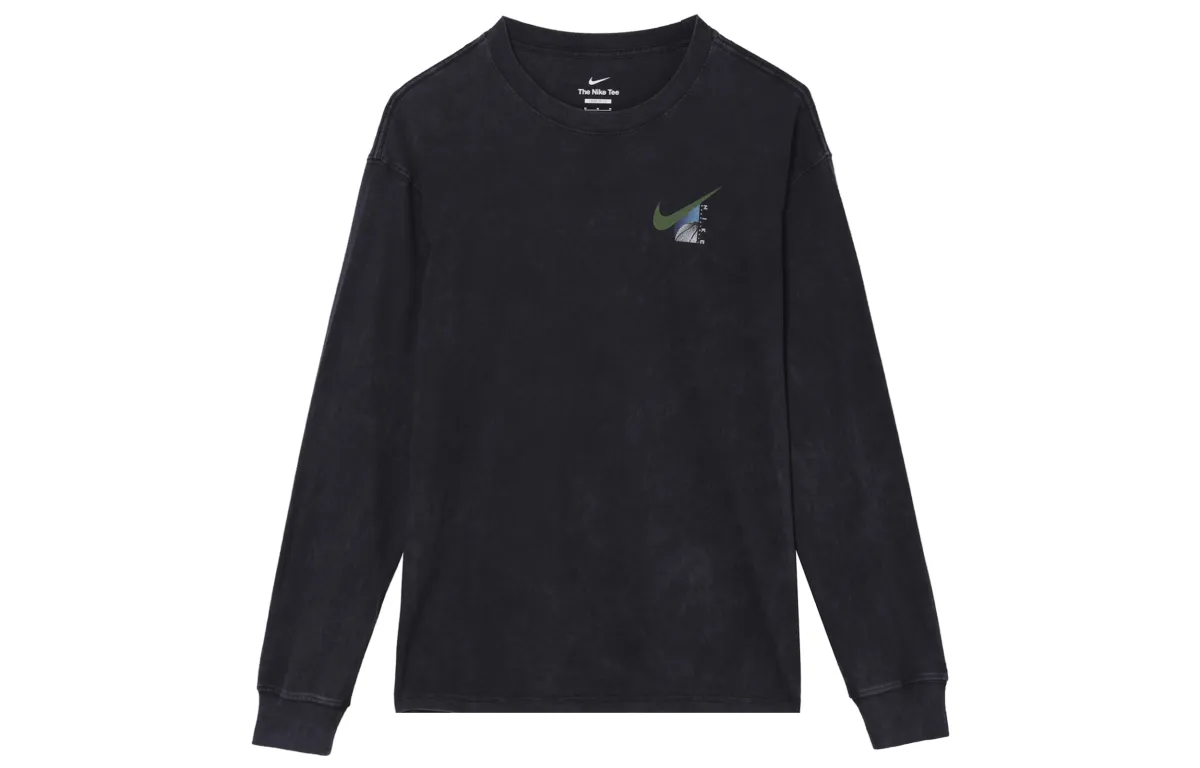 Nike T-Shirts Men's Black Crew Neck Moderate