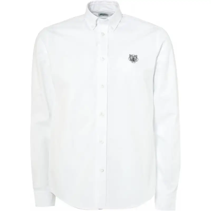 KENZO Shirts Men's White Lapel Moderate Other