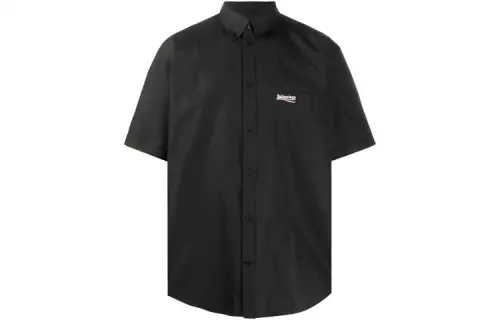 Balenciaga Shirts Men's Black Lapel Moderate Other